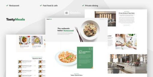 TastyMeals – Restaurant & Cafe Elementor Template Kit