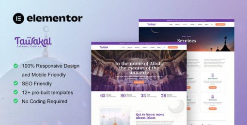 Tawakal – Mosque & Islamic Center Elementor Template Kit
