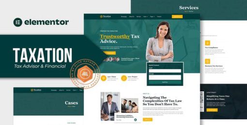 Taxation – Tax Advisor & Financial Consulting Elementor Pro Template Kit