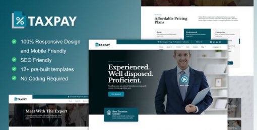 TaxPay – Advisor & Financial Consulting Elementor Template Kit