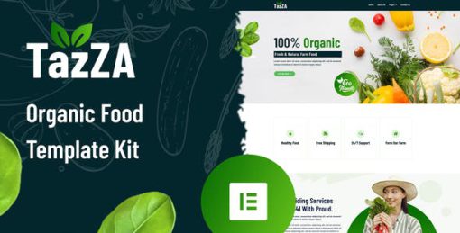 TazZA – Organic Food Elementor Template Kit