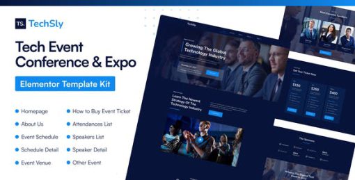 TechSly – Tech Event Conference & Expo Elementor Pro Template Kit