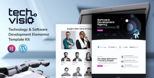 Techvisio – Technology & Software Development Elementor Pro Template Kit