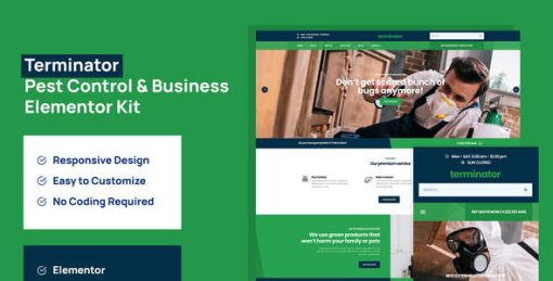 Terminator – Business & Pest Control Elementor Pro Template Kit