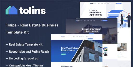 Tolips – Real Estate Business Elementor Template Kit