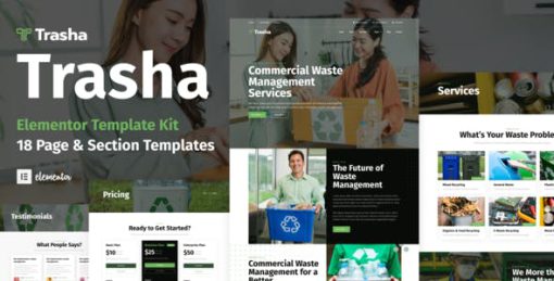 Trasha – Waste Management & Recycling Service Elementor Template Kit