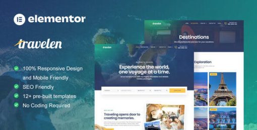 Travelen – Travel & Tour Agency Elementor Pro Template Kit
