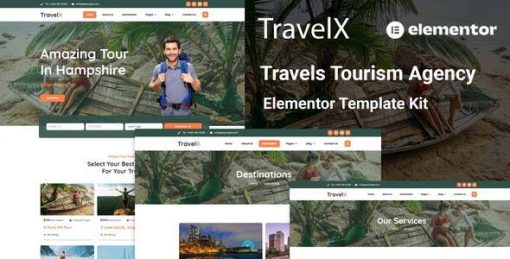 TravelX – Travels Tourism Agency Elementor Template Kit