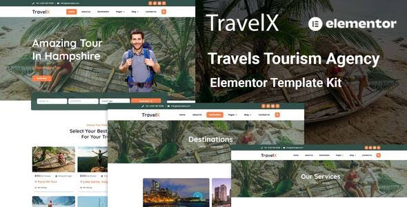 TravelX – Travels Tourism Agency Elementor Template Kit TravelX – Travels Tourism Agency Elementor Template Kit