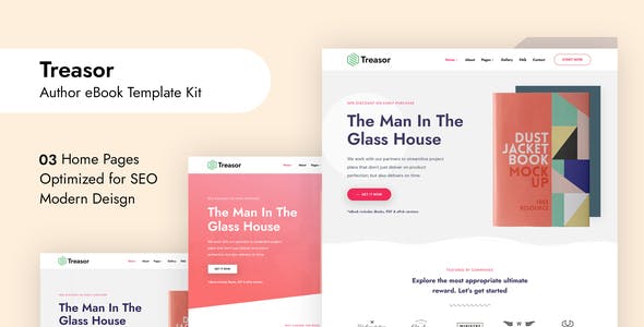 Treasor – Author eBook Elementor Template Kit Treasor – Author eBook Elementor Template Kit