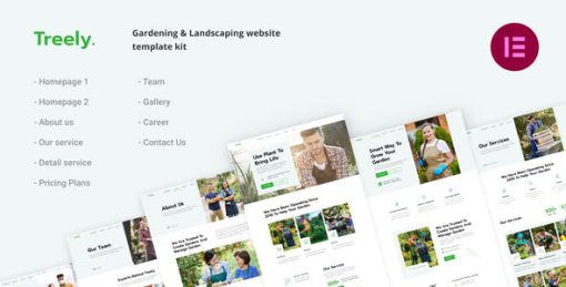Treely | Landscape & Gardening Elementor Template Kit