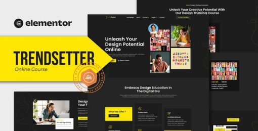 Trendsetter – Online Design Courses Elementor Pro Template Kit