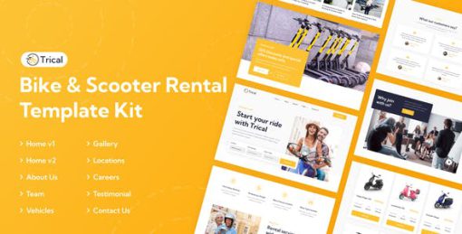 Trical | Bike & Scooter Rental Elementor Template Kit