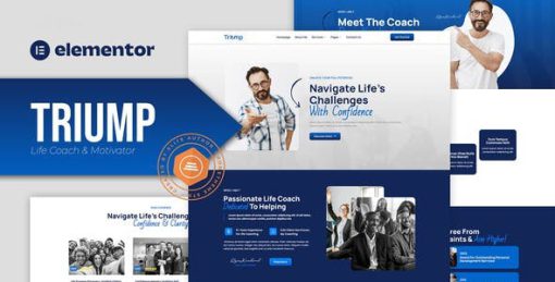 Triump – Life Coach & Motivator Elementor Template Kit