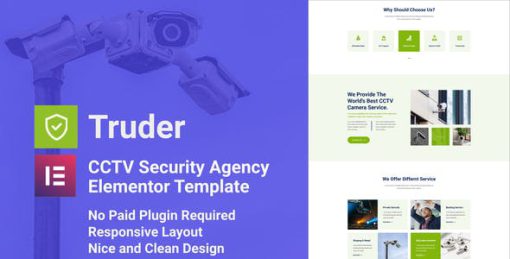 Truder – CCTV Security Service Elementor Template Kit