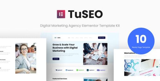 TuSEO – Digital Marketing Agency Elementor Template Kit