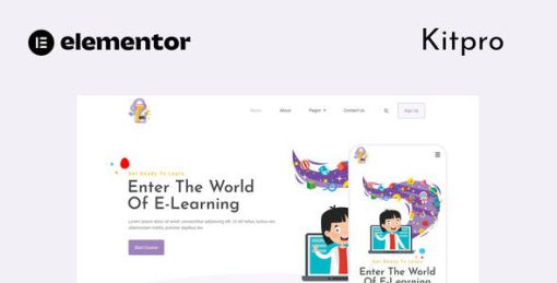 Tutturu E-Learning Service Elementor Template Kit