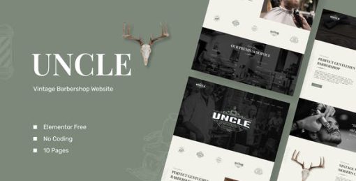 Uncle – Barbershop Elementor Template Kit