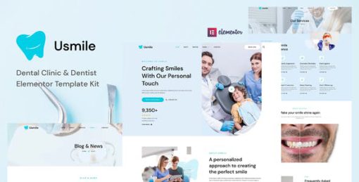 Usmile – Dental Clinic & Dentist Elementor Template Kit