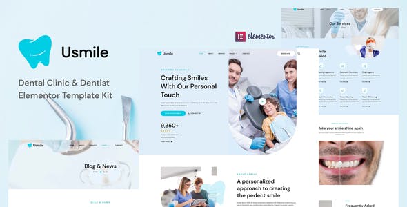 Usmile – Dental Clinic & Dentist Elementor Template Kit Usmile – Dental Clinic & Dentist Elementor Template Kit