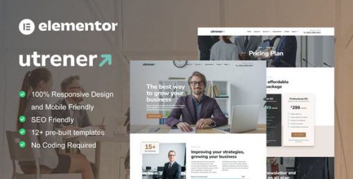Utrener – Business Coach Elementor Pro Template Kit