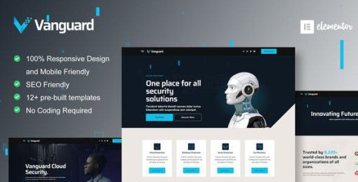 Vanguard – Cyber Security Service Elementor Template Kit