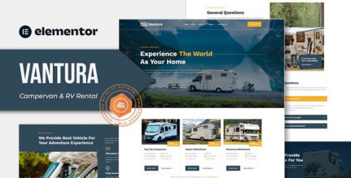 Vantura – Campervan & RV Rental Elementor Template Kit