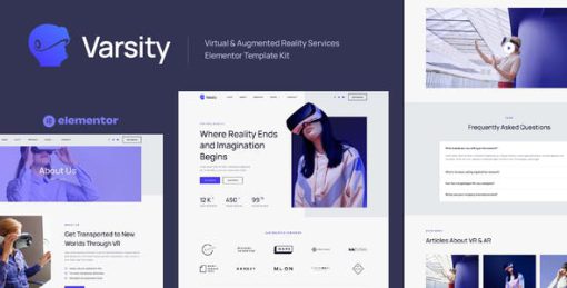 Varsity – Virtual & Augmented Reality Services Elementor Template Kit