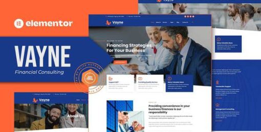 Vayne – Financial Consulting Elementor Template Kit
