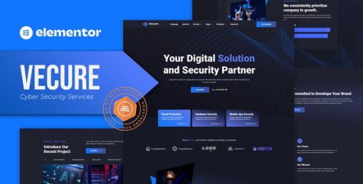 Vecure – Cyber Security Services Elementor Template Kit