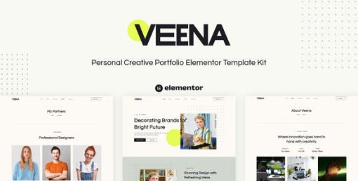 Veena – Personal Creative Portfolio Elementor Template Kit