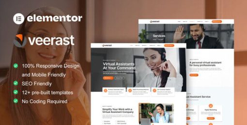 Veerast – Virtual Assistant Service Elementor Pro Template Kit
