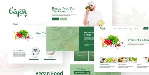 Vegan Restaurant Elementor Template Kit