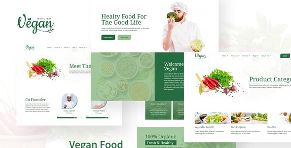 Vegan Restaurant Elementor Template Kit Vegan Restaurant Elementor Template Kit