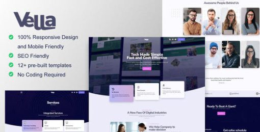 Vella – Digital Agency Elementor Template Kit