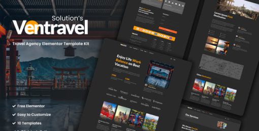 Ventravel – Traveling Agency Elementor Template Kit