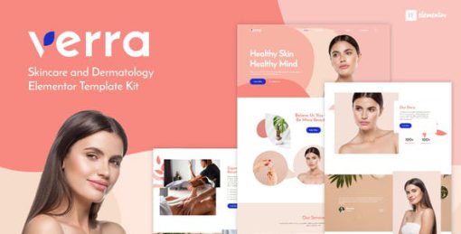 Verra – Skincare & Dermatology Elementor Template Kit