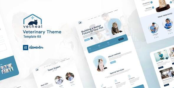 Vetheal – Veterinary Clinic Elementor Template Kit Vetheal – Veterinary Clinic Elementor Template Kit