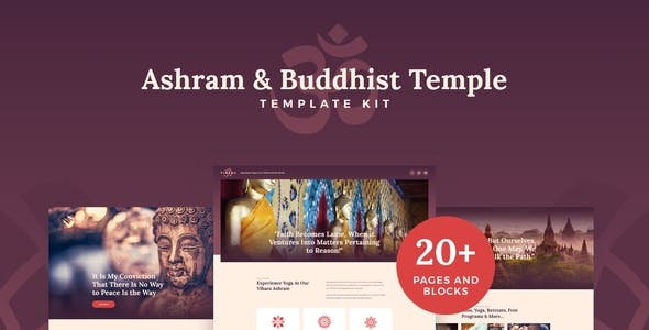 Vihara – Ashram & Oriental Buddhist Temple Elementor Template Kit Vihara – Ashram & Oriental Buddhist Temple Elementor Template Kit
