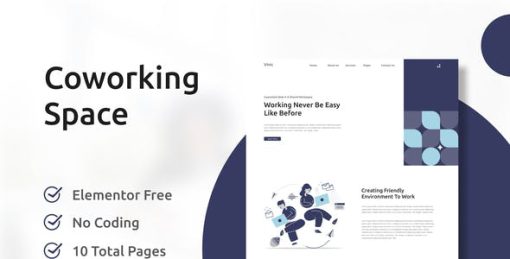 Vinic – Coworking Space Elementor Template Kit