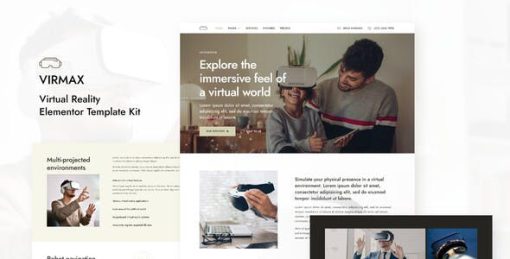 Virmax – Virtual Reality Services Elementor Template Kit