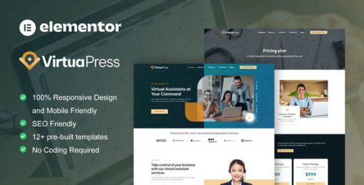 VirtuaPress – Virtual Assistant Service Elementor Template Kit