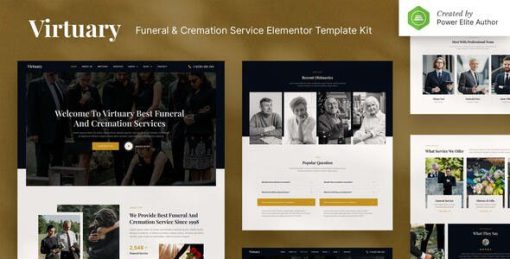 Virtuary – Funeral & Cremation Services Elementor Template Kit