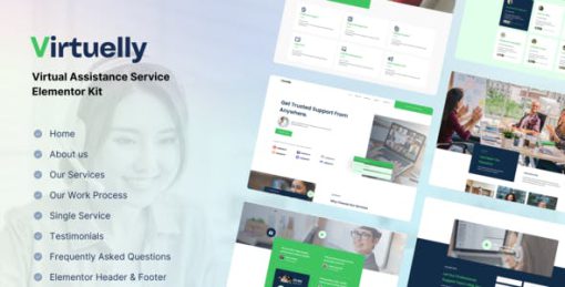 Virtuelly – Virtual Assistant Service Elementor Template Kit