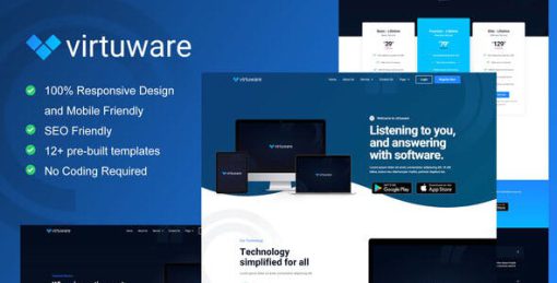 Virtuware – Saas & Digital Company Elementor Kit
