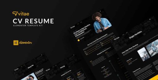 Vitae – CV Resume Elementor Template Kit
