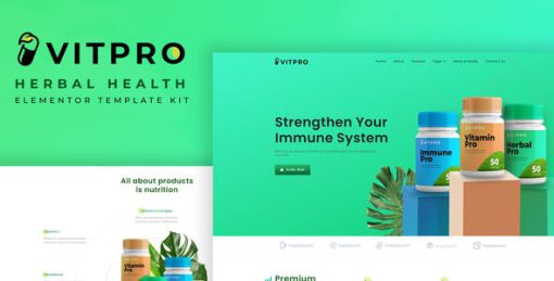 Vitpro – Herbal Health Elementor Template kit