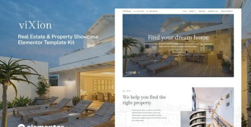 Vixion – Real Estate & Property Showcase Elementor Template Kit