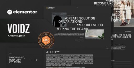 Voidz – Creative Agency Elementor Template Kit