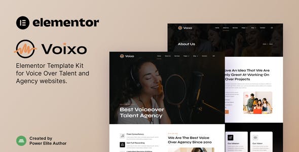 Voixo – Voice Over Talent & Agency Elementor Template Kit Voixo – Voice Over Talent & Agency Elementor Template Kit